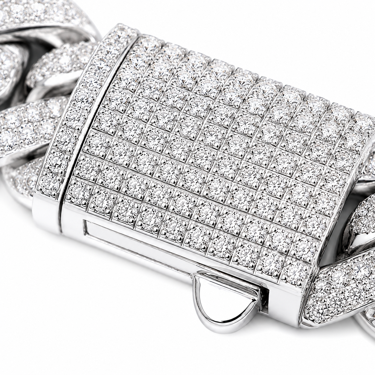 GELATI GLACIAL Miami Link Cuban Necklace – CB/DVVS1 Moissanite| Titanium |18K Vermeil