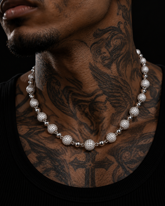 GELATI "CHAÎNE AU COU" DIAMOND BEADS CHAIN | DVVS1 Lab Moissanite | 18K Vermeil