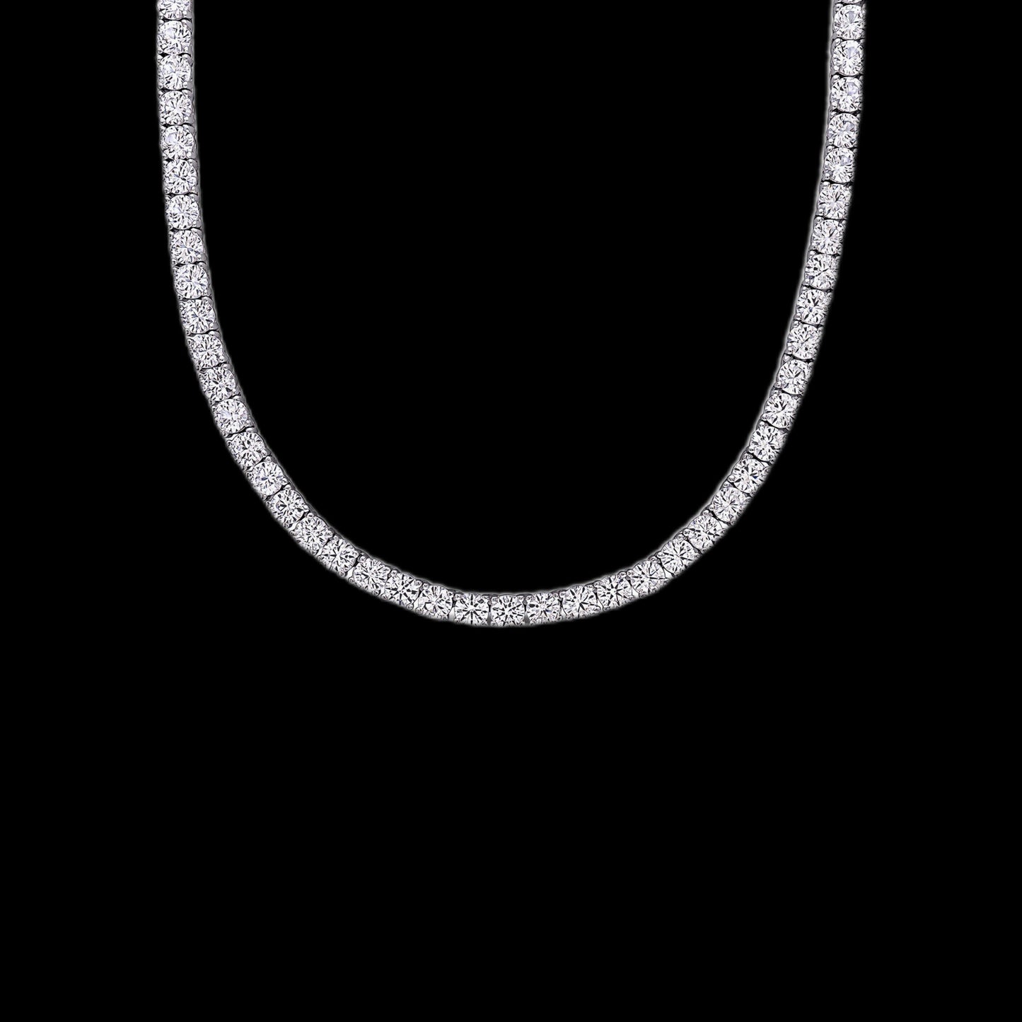 Gelati's Titanium "Nocturno "  Flawless Tennis Necklace