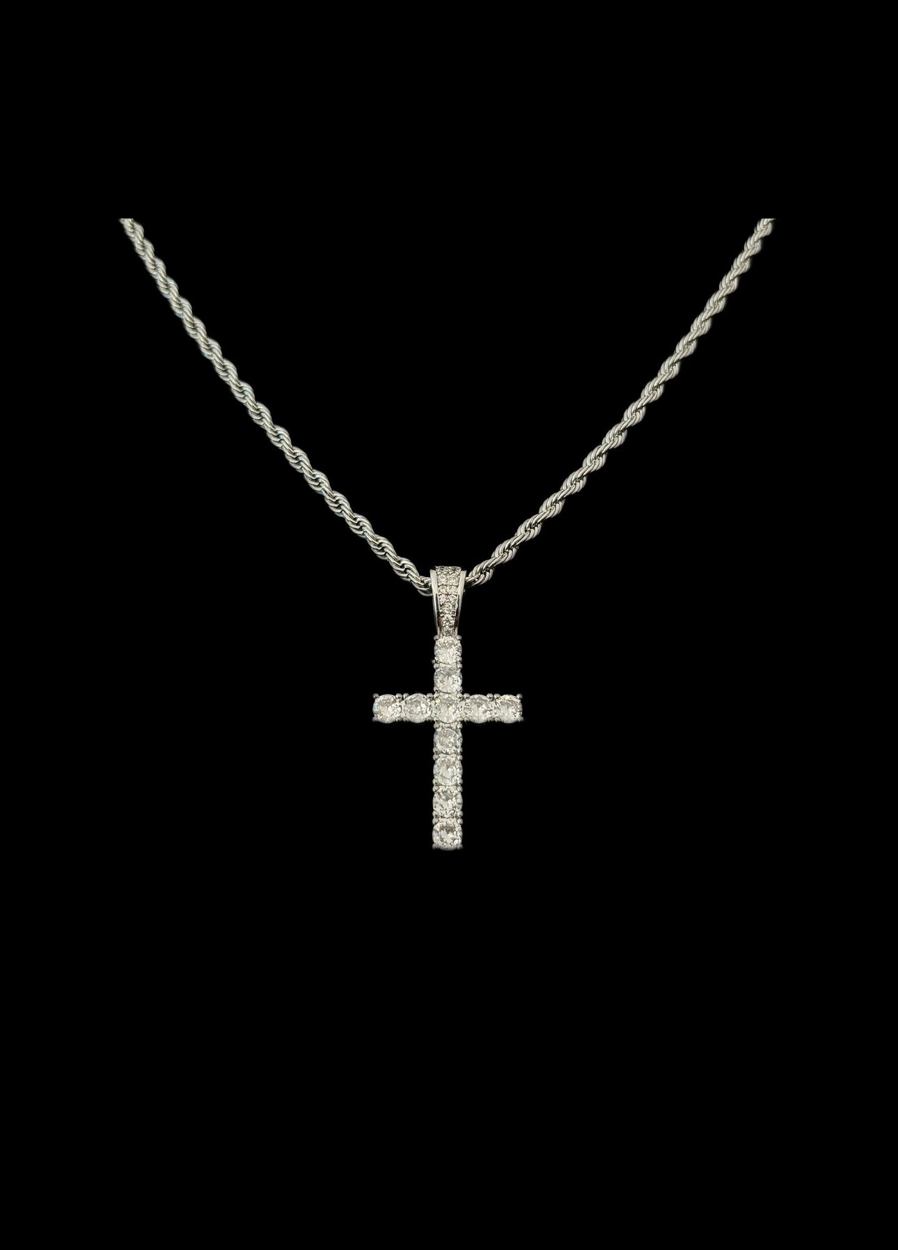 Gelati's Bespoke "Meteoric" Diamond Cross + 18K Vermeil Gold Inserts & 925 Silver Chain Included