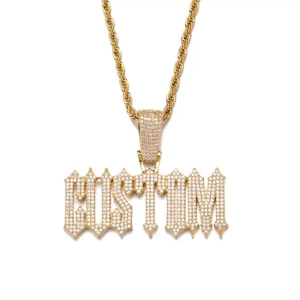 Gelati's Diamond Custom Ice Spike Custom Letter Pendant