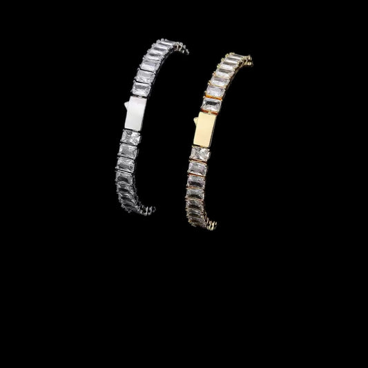 Gelati's Titanium Diamond Baguette Bracelet