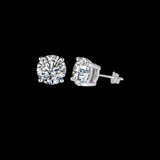 Gelati's VVS1 Moissanite Diamond "Ice lock " Earrings with 18k Vermeil Gold Inserts