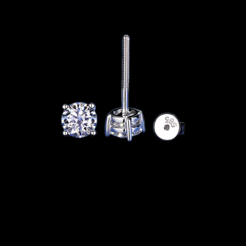 Gelati's VVS1 Moissanite Diamond "Ice lock " Earrings with 18k Vermeil Gold Inserts