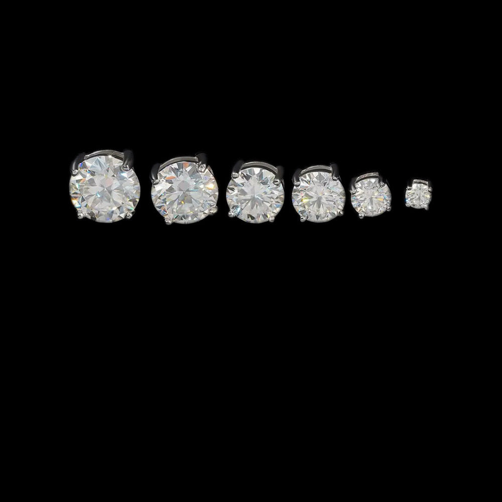 Gelati's VVS1 Moissanite Diamond "Ice lock " Earrings with 18k Vermeil Gold Inserts