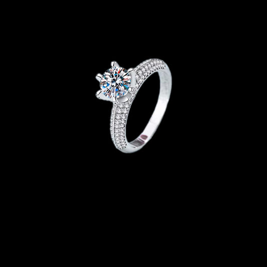 Gelati's Promise Diamond Ring In solid 925 Silver & 18 Vermeil Gold Inserts