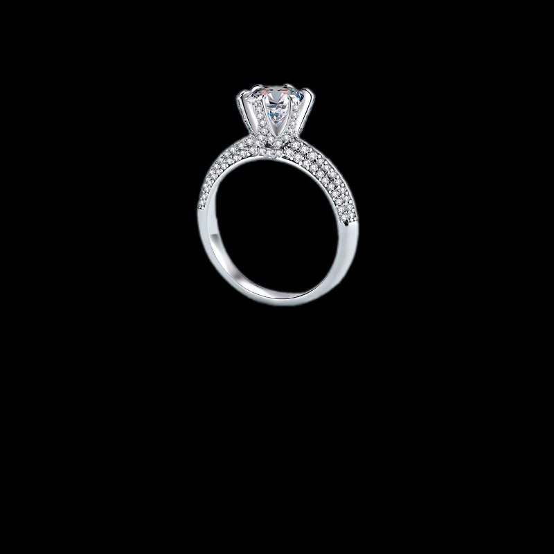 Gelati's Promise Diamond Ring In solid 925 Silver & 18 Vermeil Gold Inserts