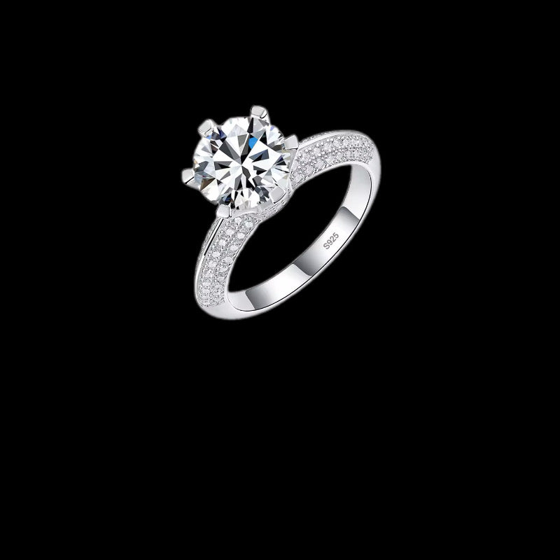 Gelati's Promise Diamond Ring In solid 925 Silver & 18 Vermeil Gold Inserts