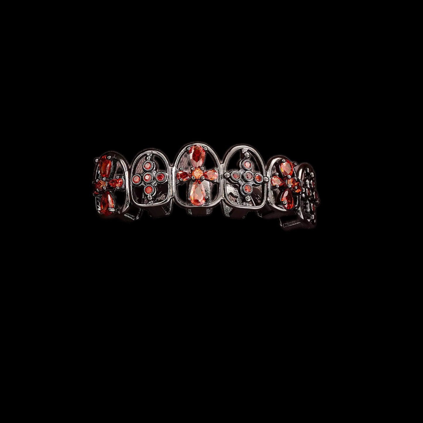 Gelati GRILLZ Bespoke "Dark Amber" 6 on 6 Black Titanium Set