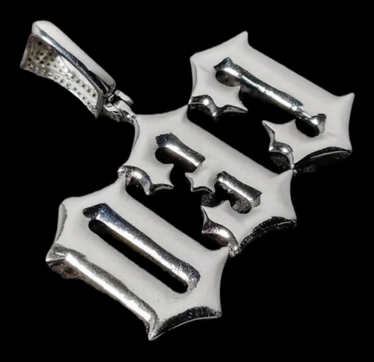 Gelati's Custom ICESTAR Diamond Pendant in Solid Titanium & 18k Vermeil Gold + Free 925 Silver Chain