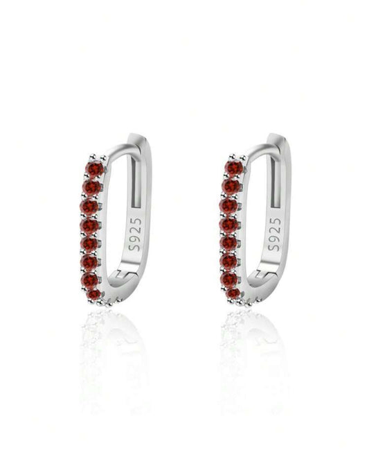 Gelati's VVS1 Moissanite Diamond Carabine Earrings In 925 Sterling Silver & 18K Vermeil Gold Accents