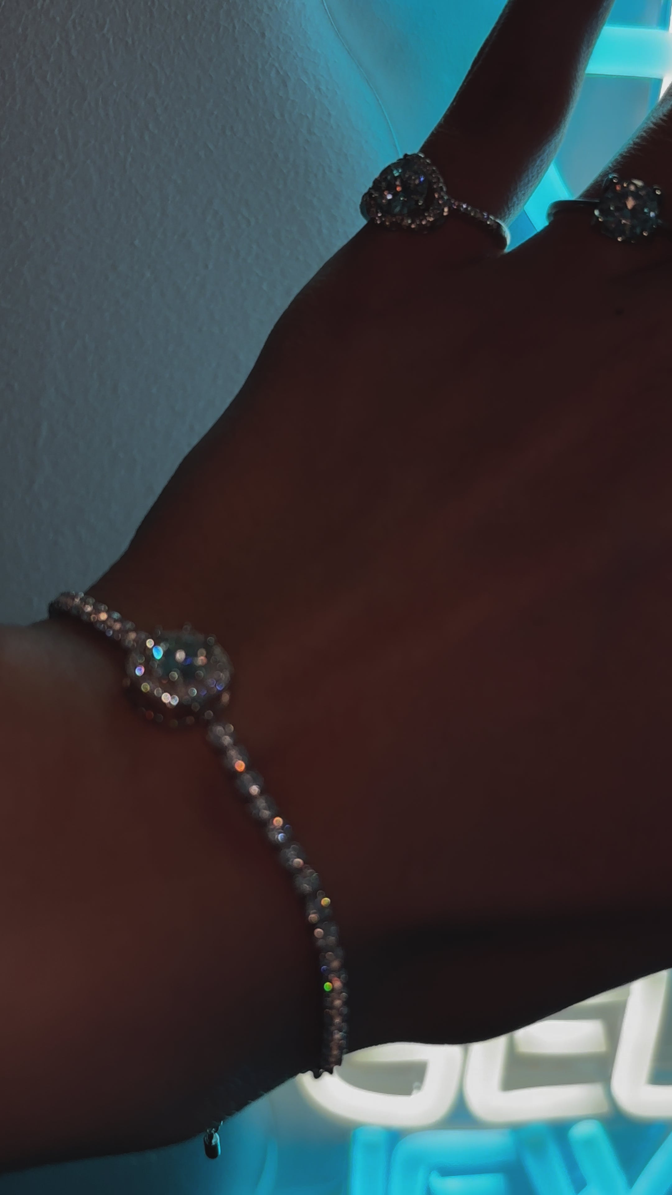 Gelati's Resizable VVS1 Moissanite Diamond Square Cut Tennis Bracelet in 925 Sterling Silver