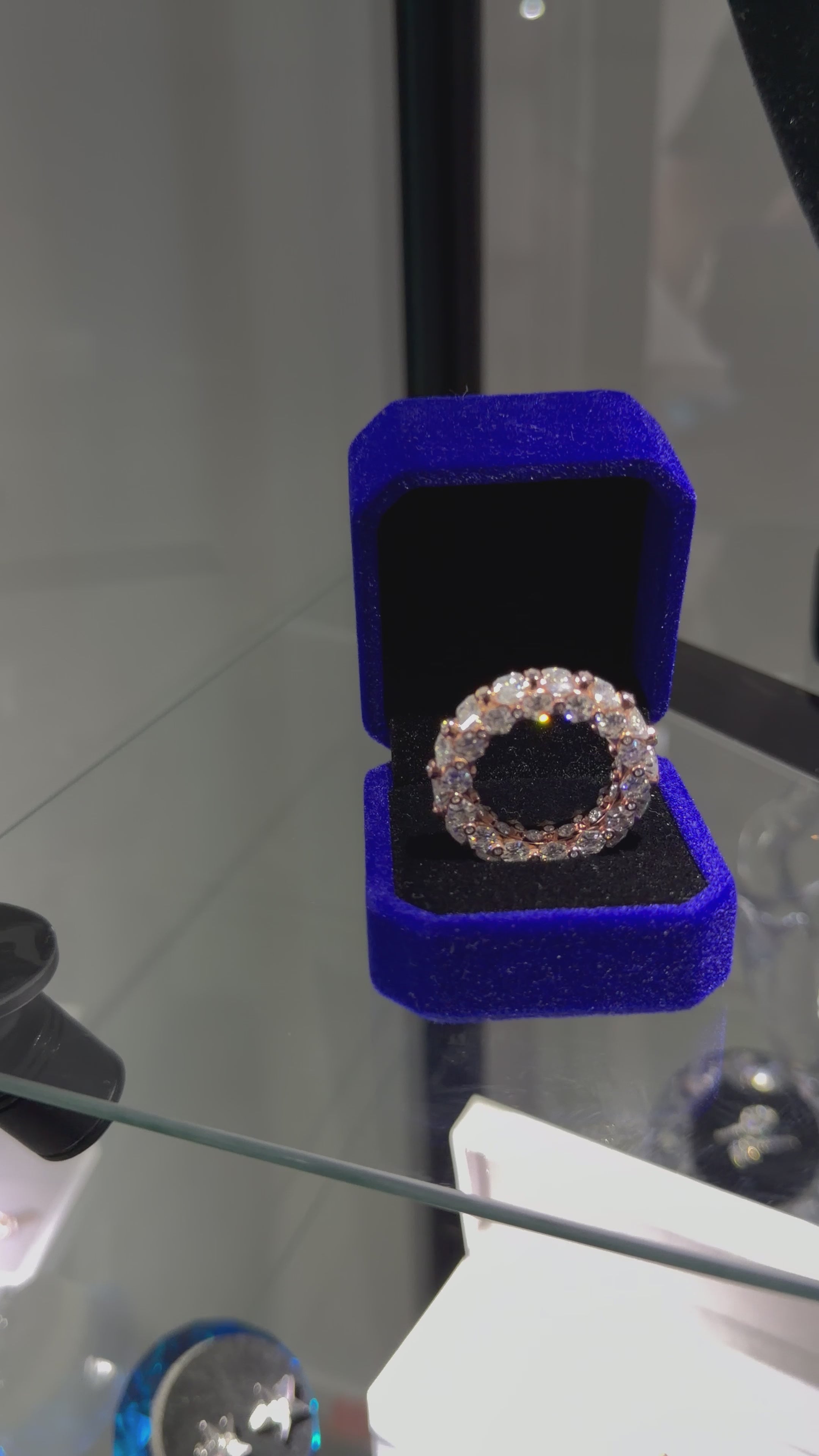 Apocalypse 1 Of 1 Spiked Diamond Eternity Ring – 15CTW+ FL-IF Moissanite, 925 Silver & 14K Rose Gold