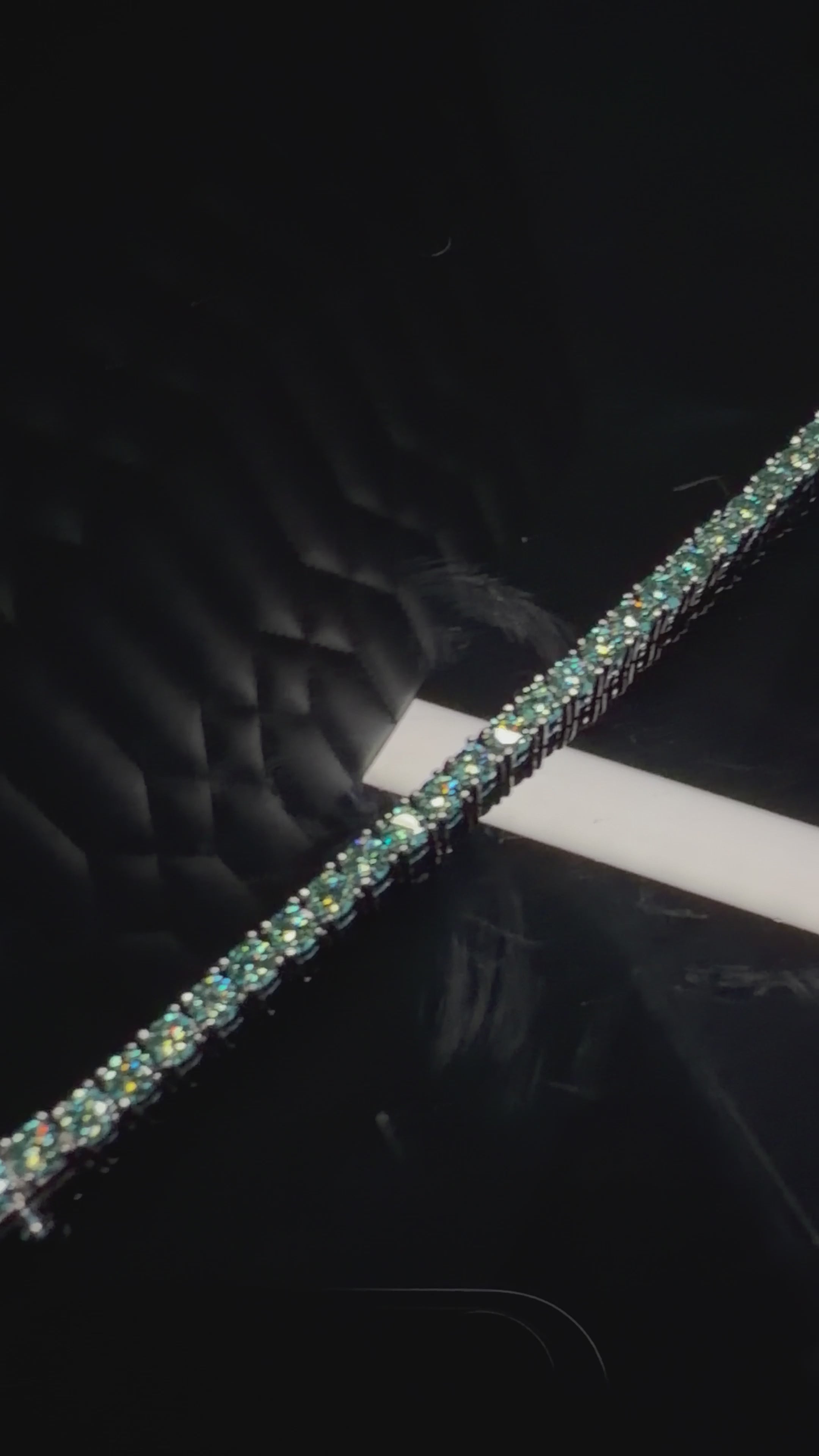 Gelati's Bracciale in Emerald Green VVS1 Diamond Bracelet Solid 925 Silver & 18k Vermeil Gold